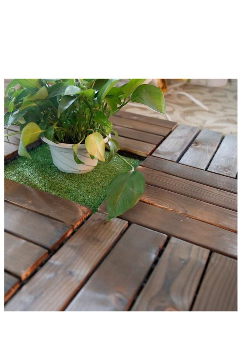 FFD Wooden Decking Tiles Hardwood Wood Flooring Deck Patio Outdoor Garden Floor Interlocking Balcony Roof Terrace Office Tile