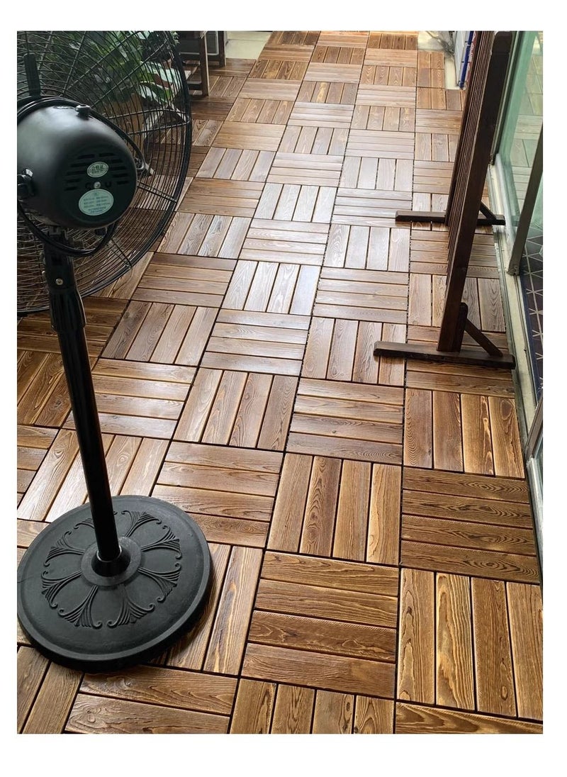 FFD Wooden Decking Tiles Hardwood Wood Flooring Deck Patio Outdoor Garden Floor Interlocking Balcony Roof Terrace Office Tile