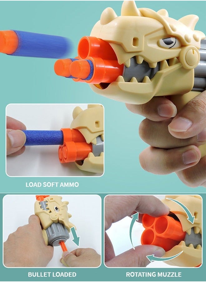 Shooting Game with Light and Sound, Foam Dart Toy Dinosaur Blaster, Electronic Rotating Target for Nerf Guns, Toys, Ideal Gift Boys Girls