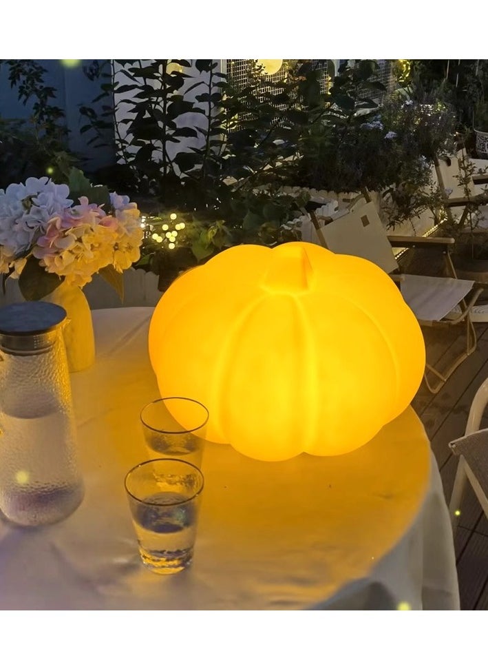 Luminous Pumpkin Lantern Decoration Halloween Garden Pathway Pumpkin Post Lamp Landscape Patio Solar Lawn Lights