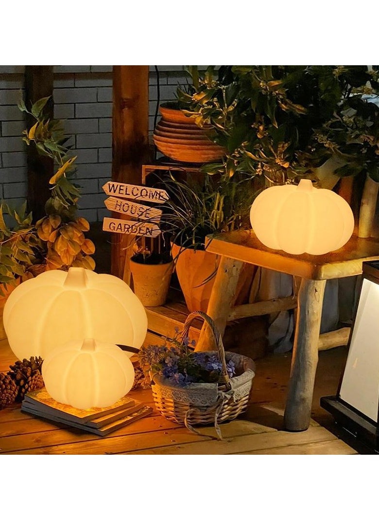 Luminous Pumpkin Lantern Decoration Halloween Garden Pathway Pumpkin Post Lamp Landscape Patio Solar Lawn Lights