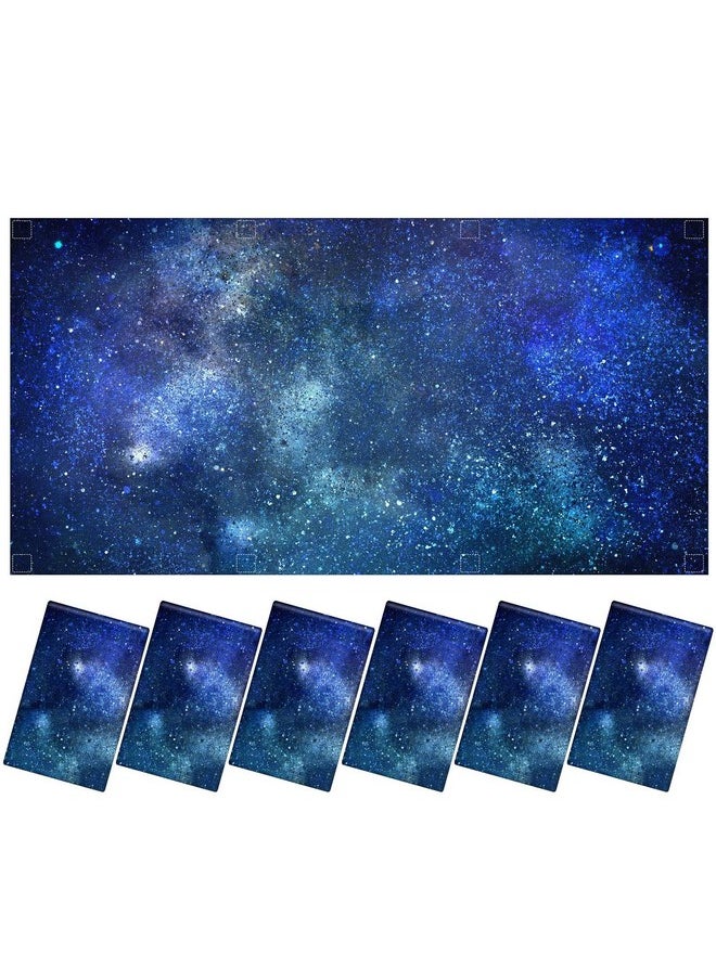 6 Pcs Fluorescent Light Covers With 48 Magnets Decorative Magnetic Light Filters For Ceiling Lights Classroom Office Kitchen Decoration (Starry)