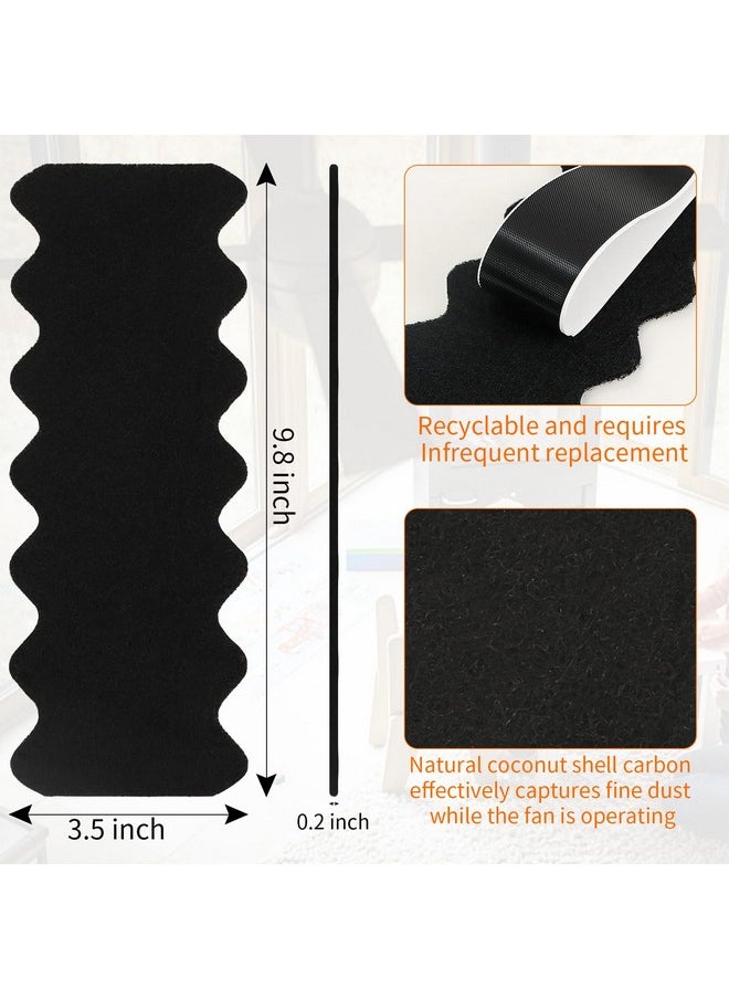 10 Pcs Ceiling Fan Filters Unscented Activated Coconut Shell Carbon Filter Easy-Stick Universal Ceiling Fan Air Filters Unscented Ceiling Fan Blade Filters For Common Household Contaminants
