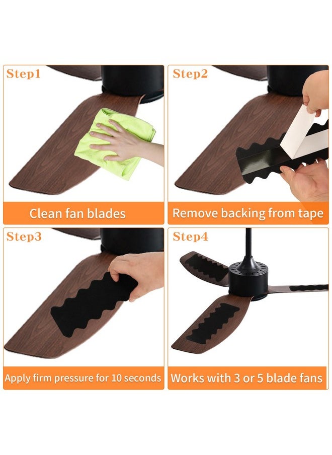 10 Pcs Ceiling Fan Filters Unscented Activated Coconut Shell Carbon Filter Easy-Stick Universal Ceiling Fan Air Filters Unscented Ceiling Fan Blade Filters For Common Household Contaminants