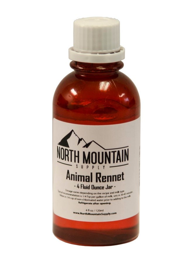 Professional Quality Liquid Calf Rennet - Animal Rennet For Cheese Making - 4 Fluid Ounces