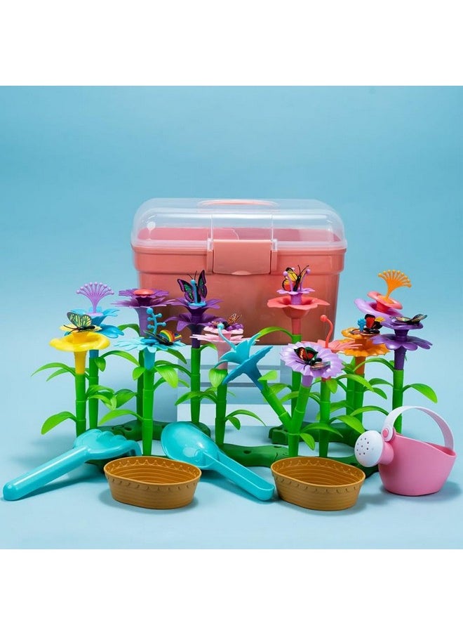 148Pcs Flower Garden Building Toys For 3 4 5 6 7 Year Old Toddlers Girls Boys, Preschool Garden Play Set As Educational Stem Toys For Kids, Learning Toys As Birthday Gift For Girls