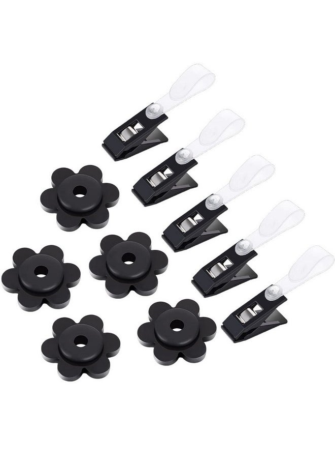 10 Pcs Garden Flag Rubber Stoppers And Anti-Wind Garden Flag Clips, Rubber Garden Flag Stoppers Holder Flag Stops Clips For Christmas Garden Yard Flag Pole Stand