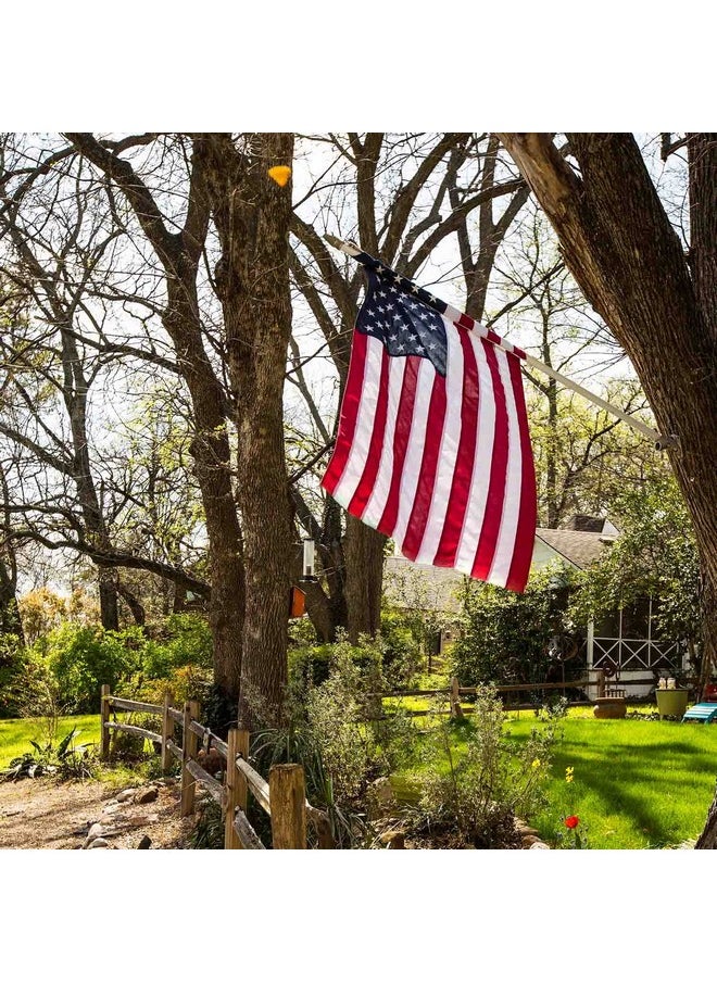 12-Pack 8X12 Inch American Flag Proudly Made In U.S.A. Handheld Us Stick Flags With Spear Gold Tip, Pole Hem Stitched Made In U.S.A American Stick Flags