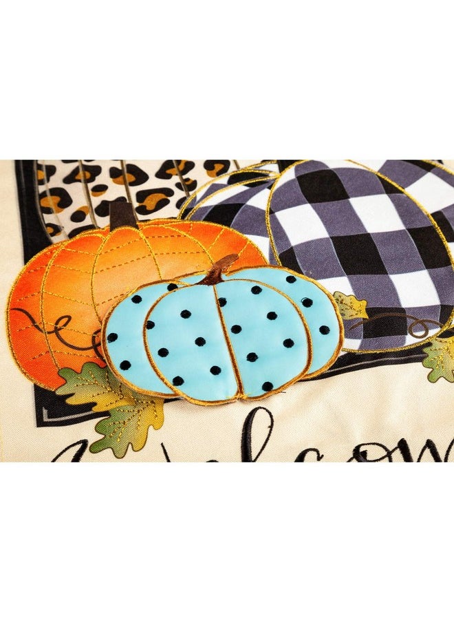 Double Sided Welcome Flag Mixed Print Pumpkins House Linen Flag Outdoor Décor For Homes Gardens And Yards