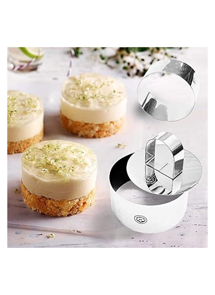 Dessert Rings Molding Layering Cake Cutter 12 Pcs Stainless Steel