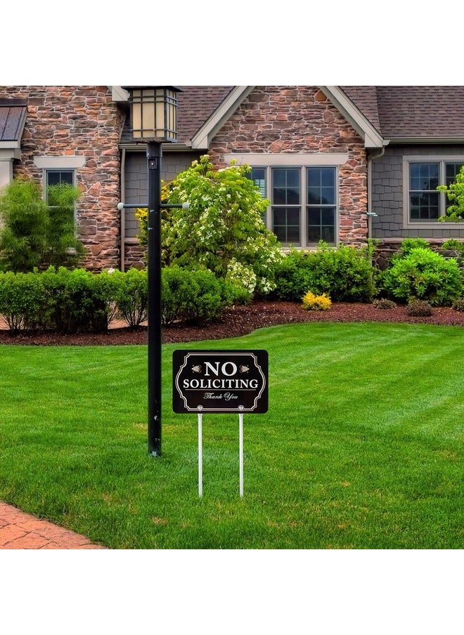 No Soliciting Sign For House, No Soliciting Yard Sign, 12