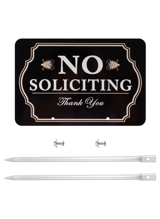 No Soliciting Sign For House, No Soliciting Yard Sign, 12