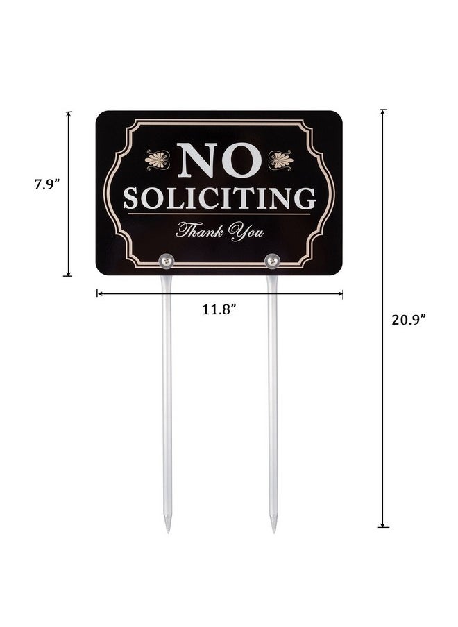 No Soliciting Sign For House, No Soliciting Yard Sign, 12