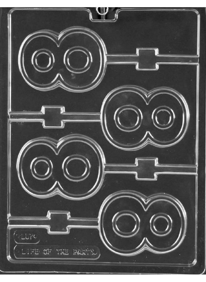 L057 #8 Number Eight 8 Lollipop Birthday Chocolate Candy Soap Mold With Exclusive Molding Instructions…