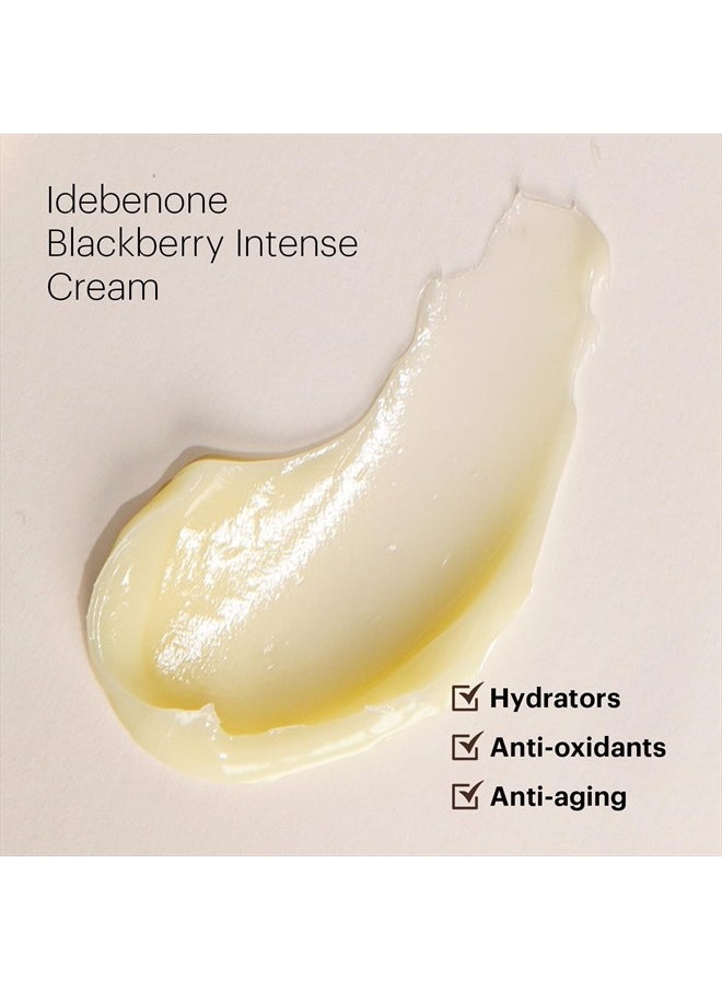 Idebenone Blackberry Intense Hydration Cream - Advanced Skin Barrier Strengthening Face Moisturizer with Niacinamide, Ceramide, and Hyaluronic Acid for Deep Moisture and Antioxidant, 3.52 oz.