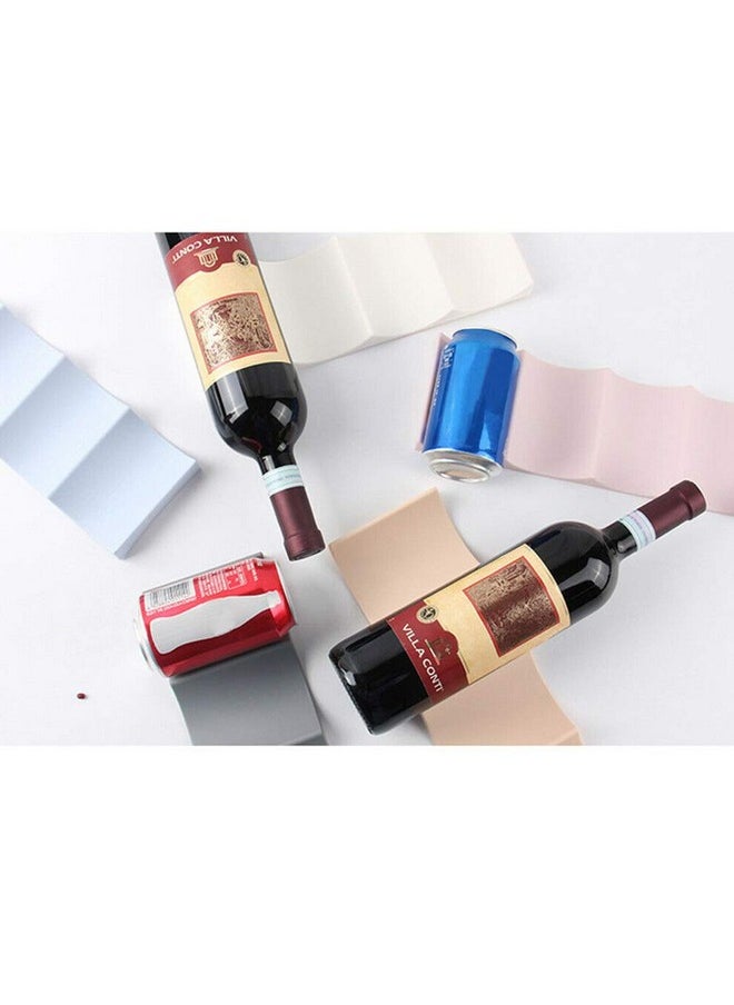 4Pcs European Style Wine Rack Countertop Wine Bottle Display Mat Wine Holder Storage Organizer Can Easy Stacker Storage Rack For Kitchen Countertops Pantry Fridge