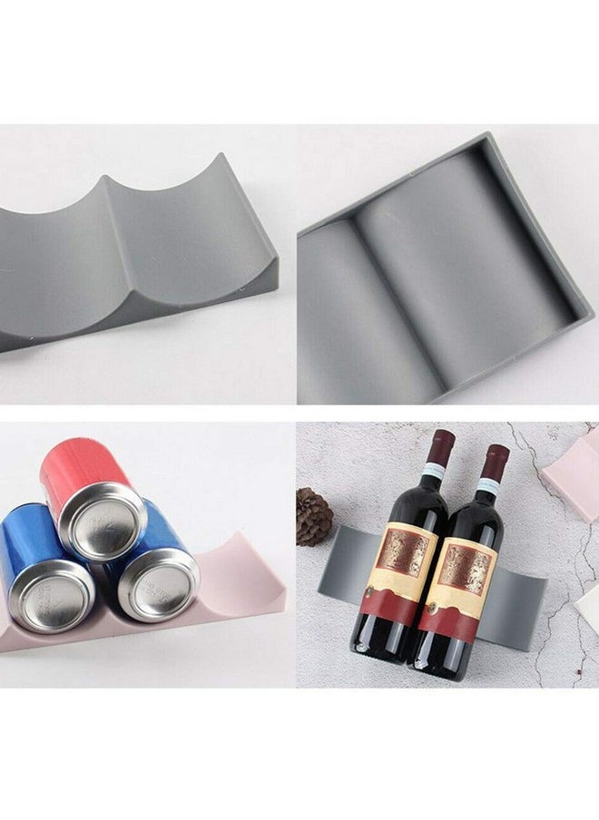 4Pcs European Style Wine Rack Countertop Wine Bottle Display Mat Wine Holder Storage Organizer Can Easy Stacker Storage Rack For Kitchen Countertops Pantry Fridge