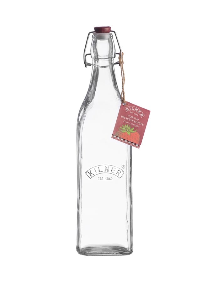 Kilner Clip Top Square Bottle 1L