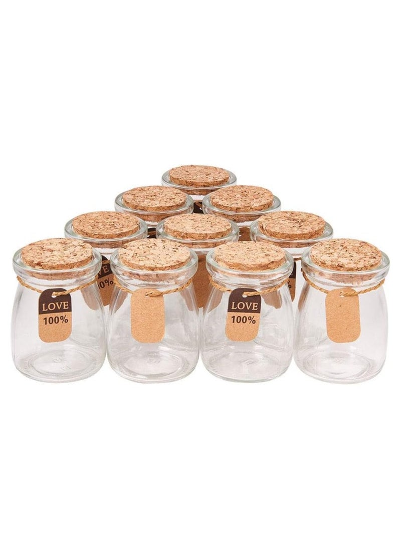 10 Pack Glass Favor Jars with Cork Lid