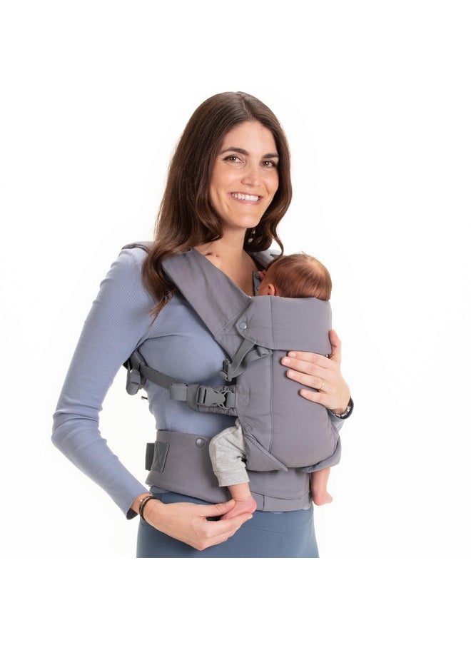 Gemini Newborn To Toddler-Front, Back And Hip Seat Carrier,Baby Carrier Backpack & Baby Front Carrier With Adjustable Seat,Ergonomic Baby Holder 7-35Lbs (Grey)