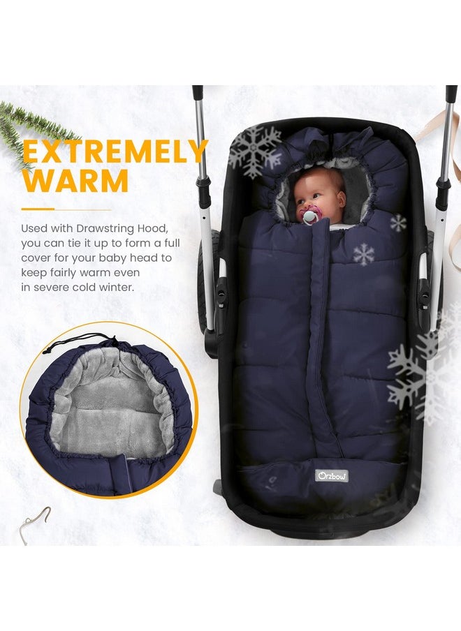 Warm Bunting Bag Universal,Stroller Sleeping Bag Cold Weather,Waterproof Toddler Footmuff(Blue,Large)