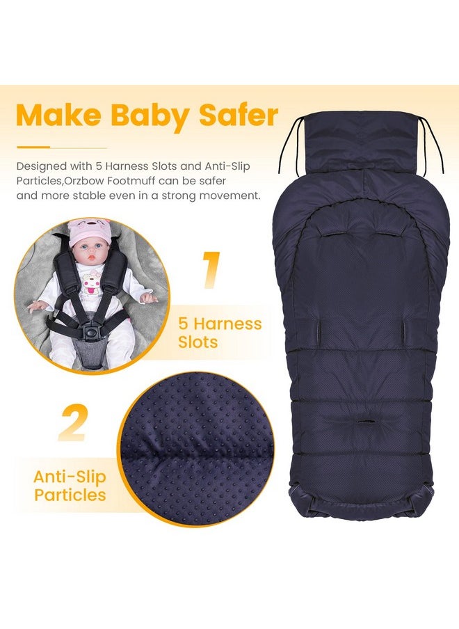 Warm Bunting Bag Universal,Stroller Sleeping Bag Cold Weather,Waterproof Toddler Footmuff(Blue,Large)