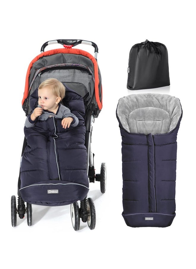 Warm Bunting Bag Universal,Stroller Sleeping Bag Cold Weather,Waterproof Toddler Footmuff(Blue,Large)