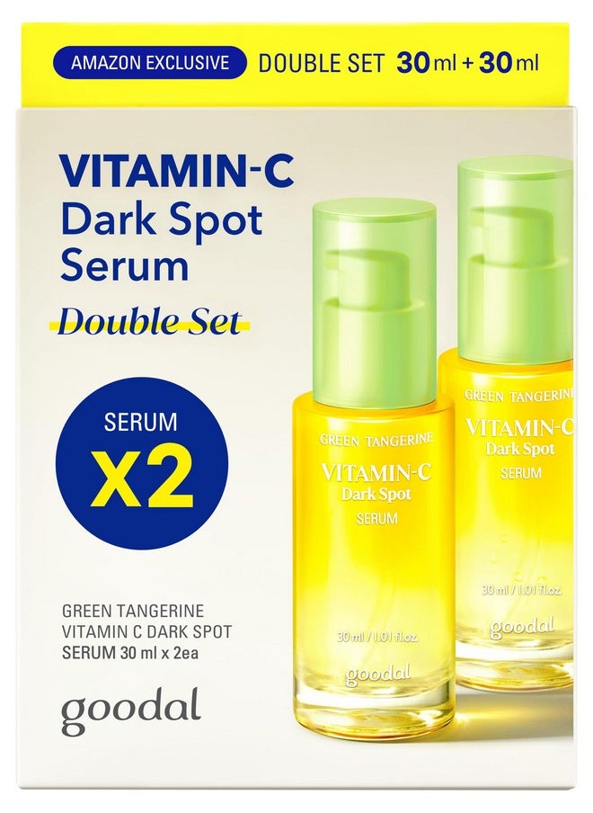 Green Tangerine Vitamin C Serum For Face, Korean Serum (Set) (Pack Of 2, (2.02 Fl Oz))