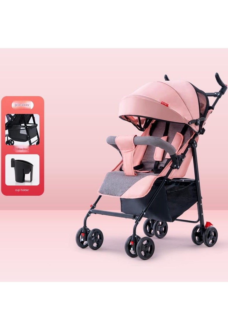 Baby Stroller Can Sit Or Lie Down, Ultra-light And Portable, Simple Shock-Absorbing Baby Umbrella Stroller