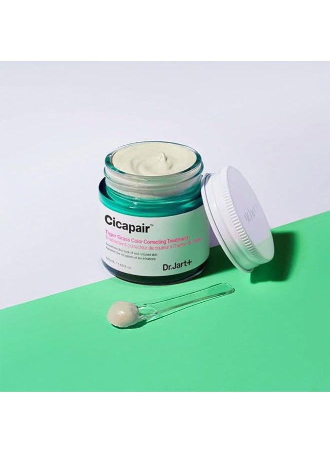 Cicapair Tiger Grass Color Correcting Treatment 50ml, Soothes The Look Of Red, Irritated Skin, Apaise Les Rougeurs Et Les Irritations