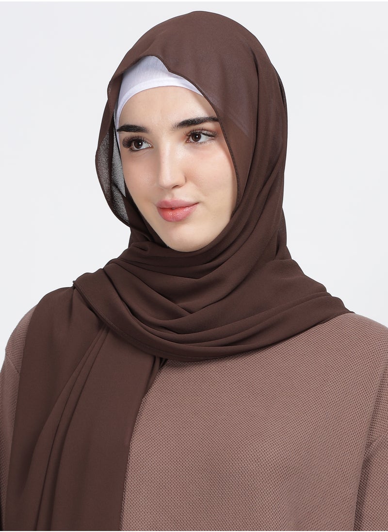 Moja Premium Georgette Hijab - Chocolate