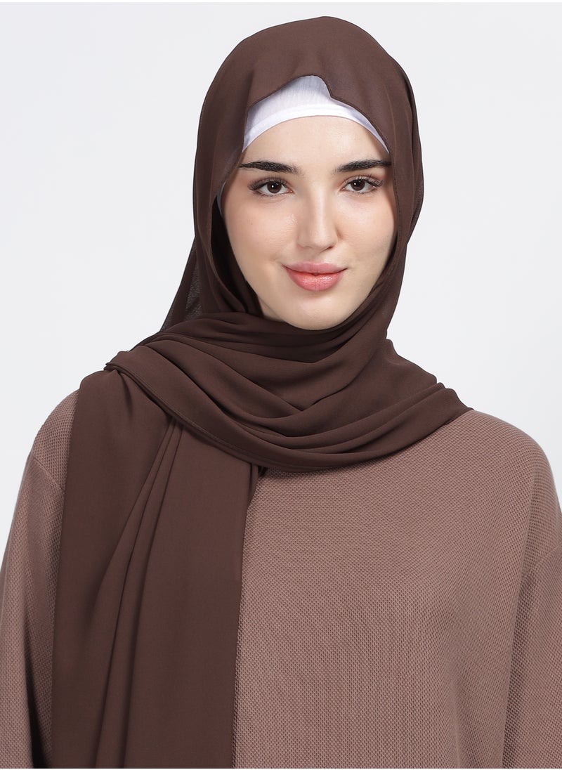 Moja Premium Georgette Hijab - Chocolate