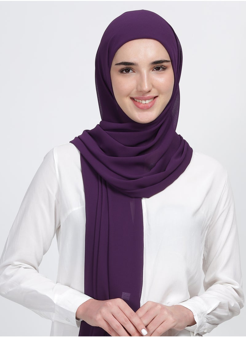 Moja Premium Georgette Hijab - Purple