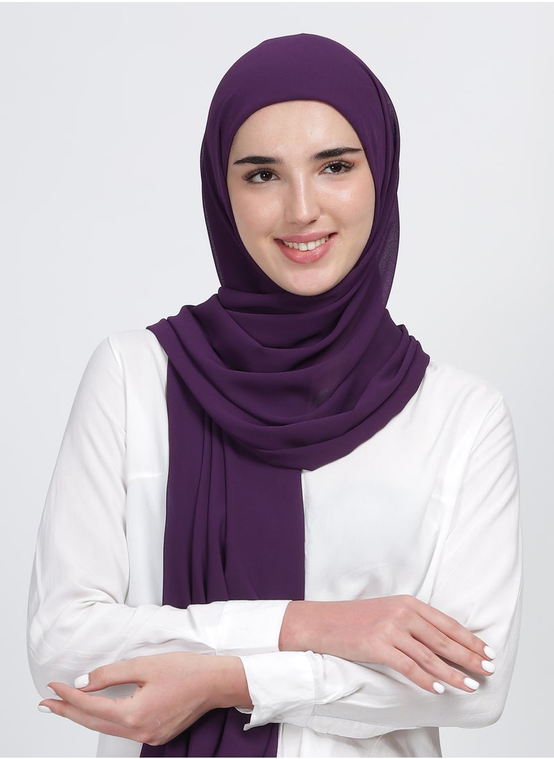 Moja Premium Georgette Hijab - Purple