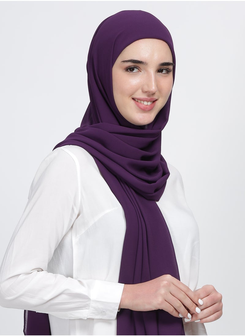 Moja Premium Georgette Hijab - Purple