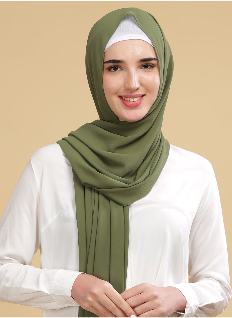 Moja Premium Georgette Hijab - Sage Green