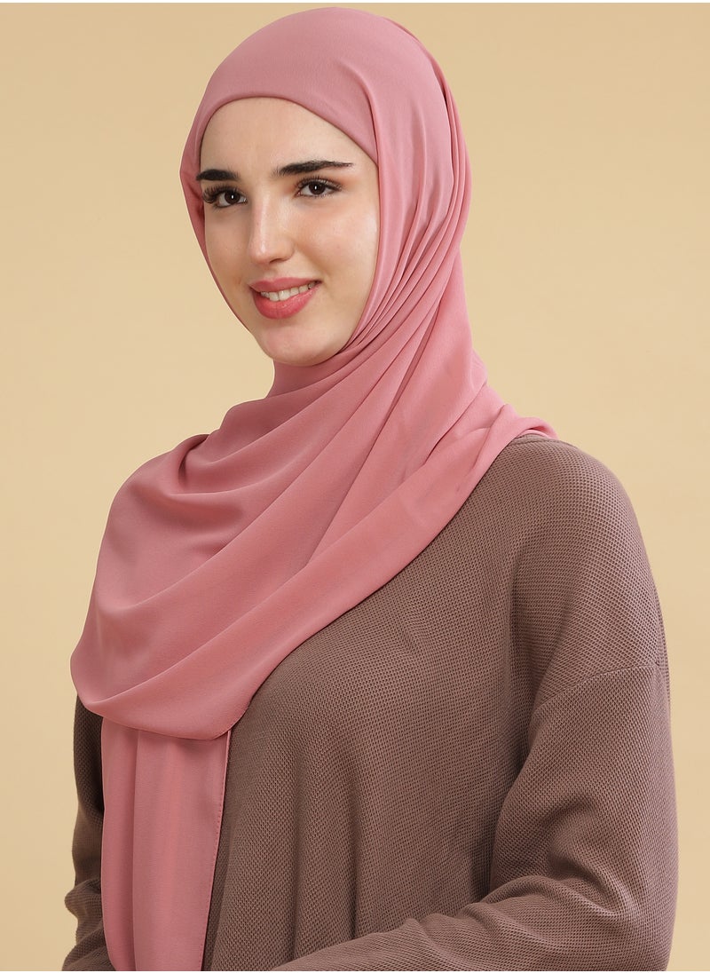 Moja Premium Georgette Hijab - Mauve Pink