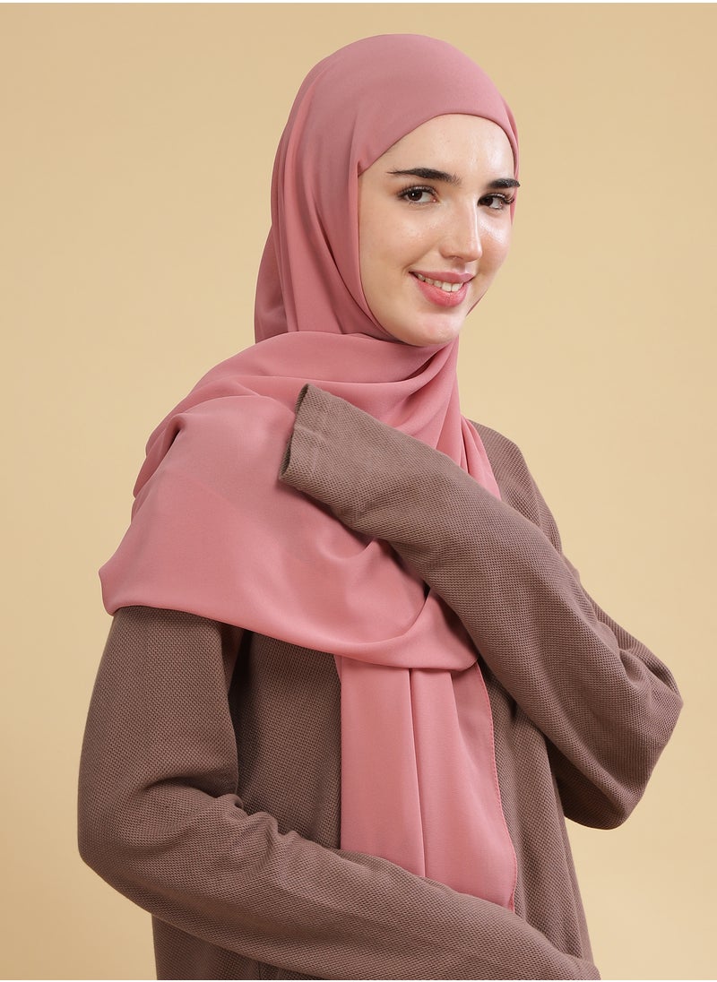 Moja Premium Georgette Hijab - Mauve Pink