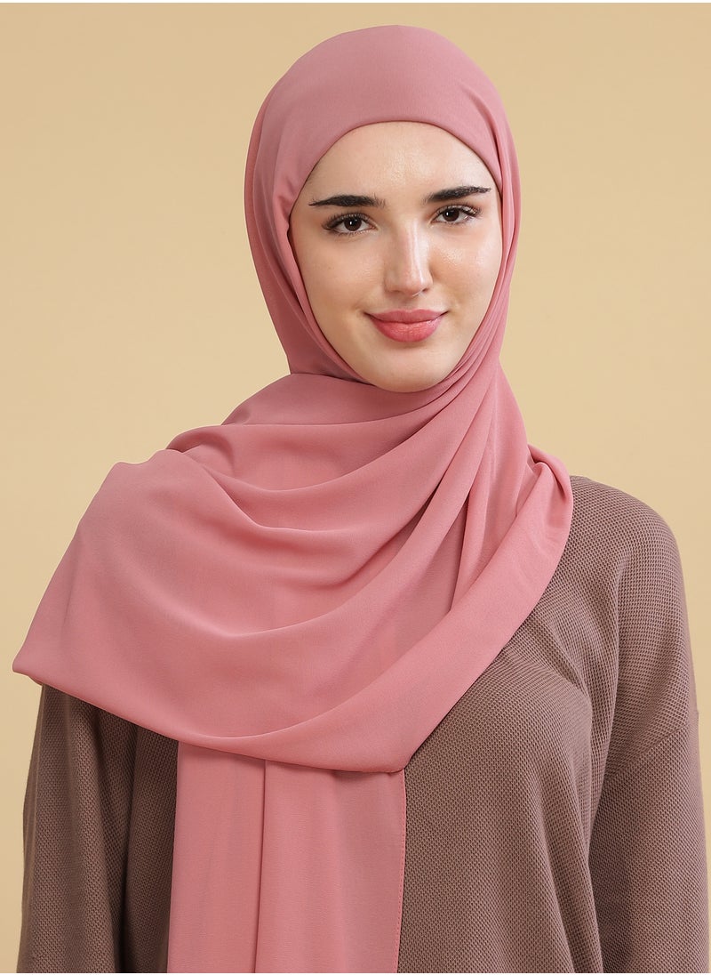 Moja Premium Georgette Hijab - Mauve Pink