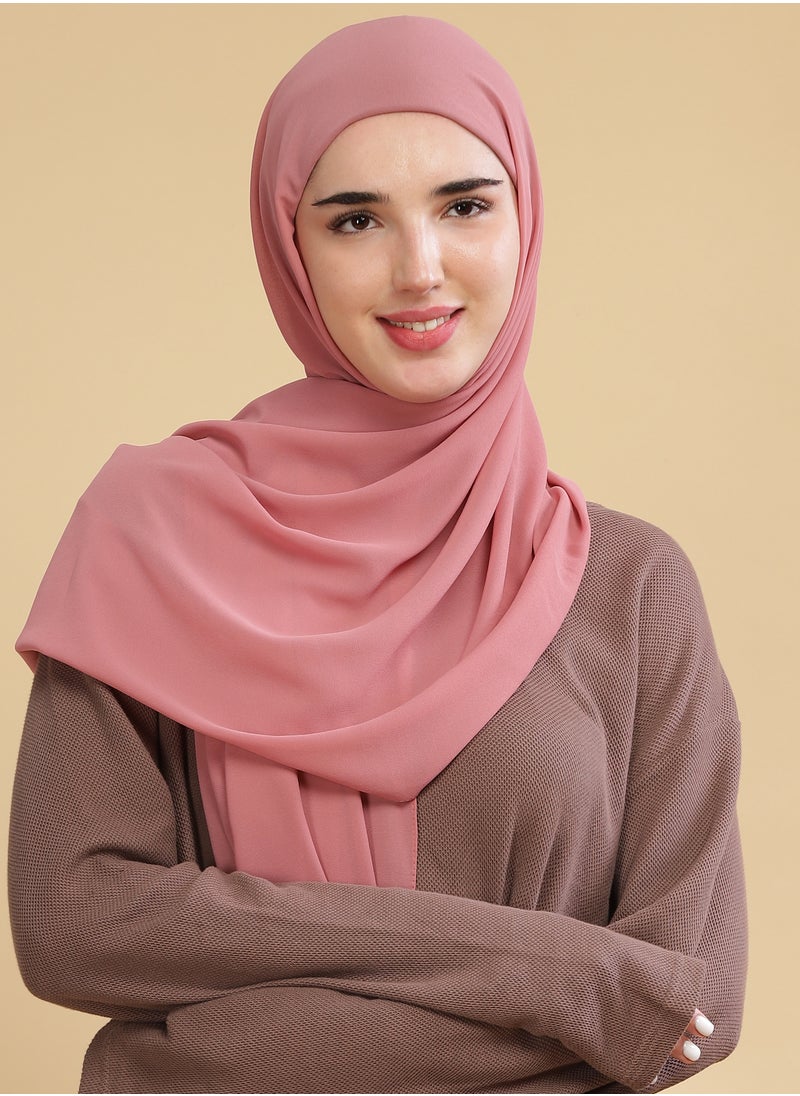 Moja Premium Georgette Hijab - Mauve Pink