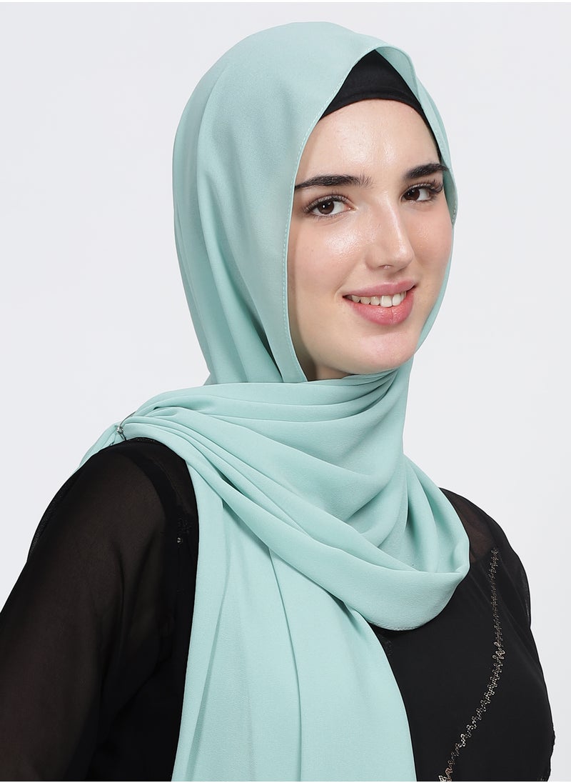 Moja Premium Georgette Hijab - Teal Nude