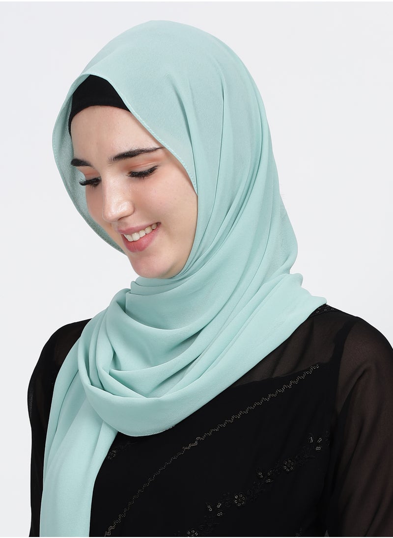 Moja Premium Georgette Hijab - Teal Nude