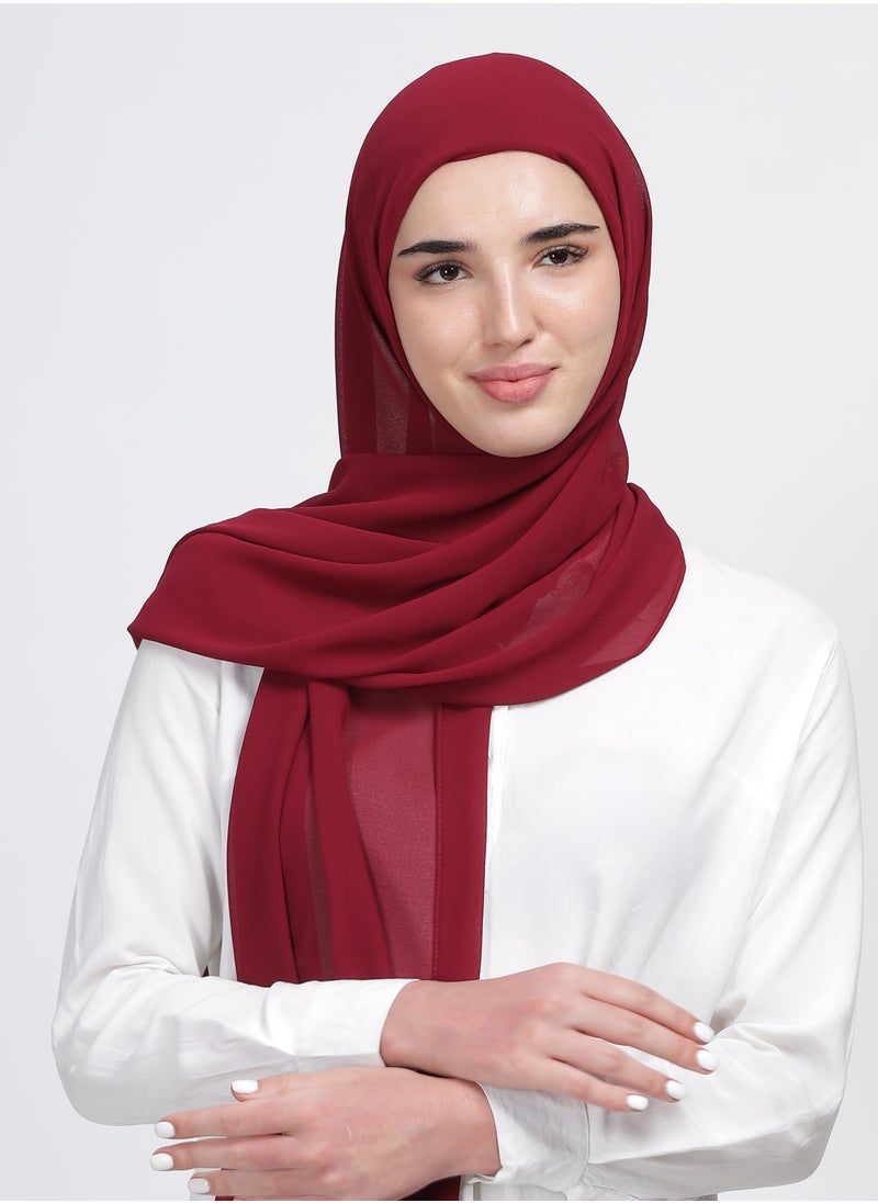Moja Premium Georgette Hijab - Cherry Pink