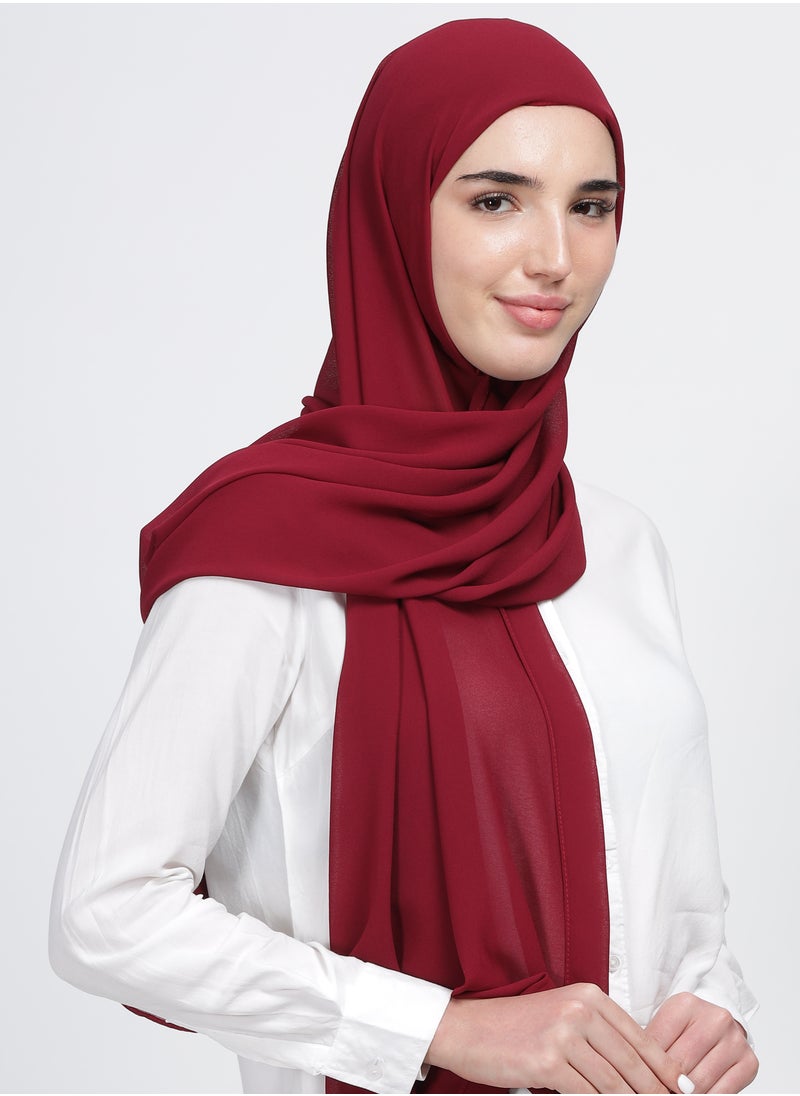 Moja Premium Georgette Hijab - Cherry Pink