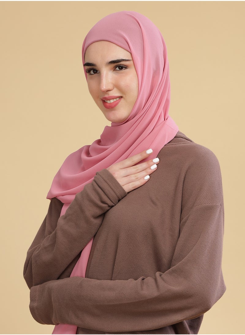 Moja Premium Georgette Hijab - Lotus Pink