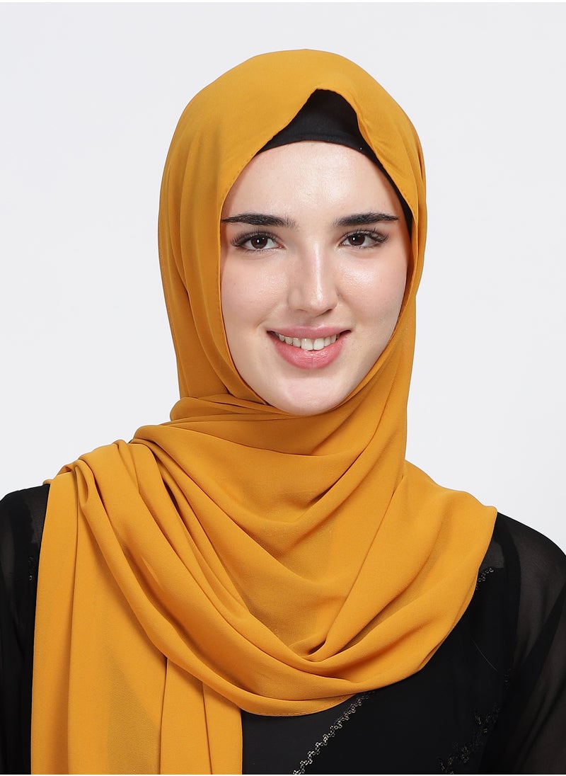 Moja Premium Georgette Hijab - Mustard