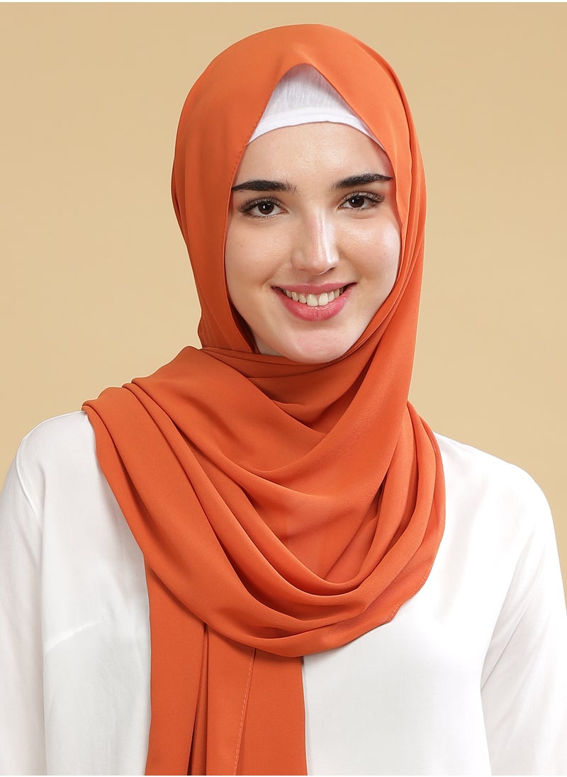 Moja Premium Georgette Hijab - Carrot