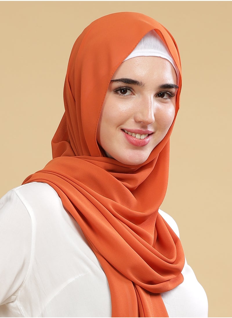 Moja Premium Georgette Hijab - Carrot