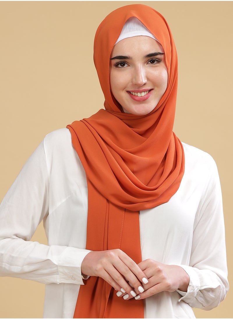 Moja Premium Georgette Hijab - Carrot