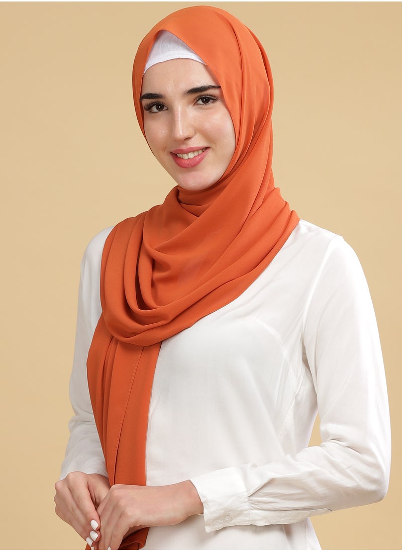 Moja Premium Georgette Hijab - Carrot